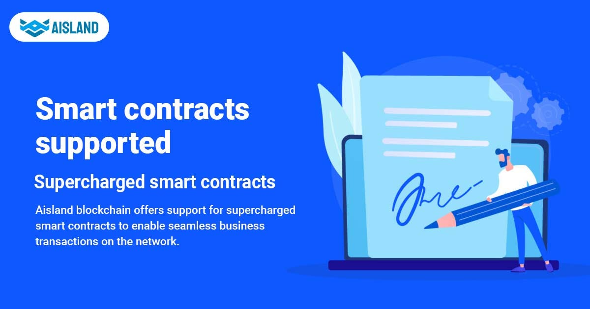 AISLAND blockchain offers support for supercharged smart contracts to enable seamless business transactions on the network. For More information Contact: https://aisland.io/en/ #smartcontracts #blockchain #bitcoin #ethereum #crypto #cryptocurrency #decentralized #Marketplace
