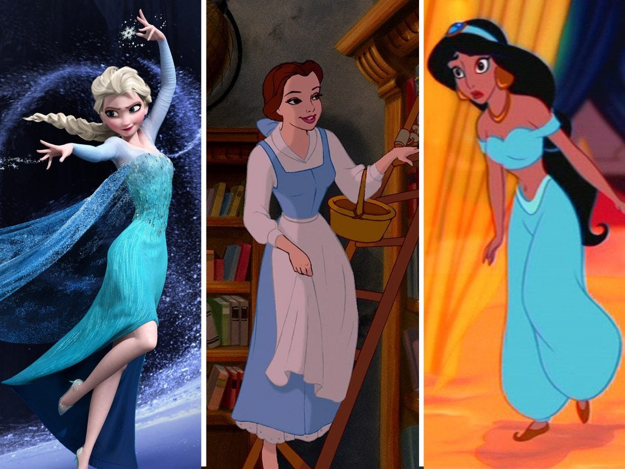 Disney Princesses and Color. Ever heard of â€œDisney Blueâ€? Well it isâ€¦ | by  Allysia Sulaiman | Medium