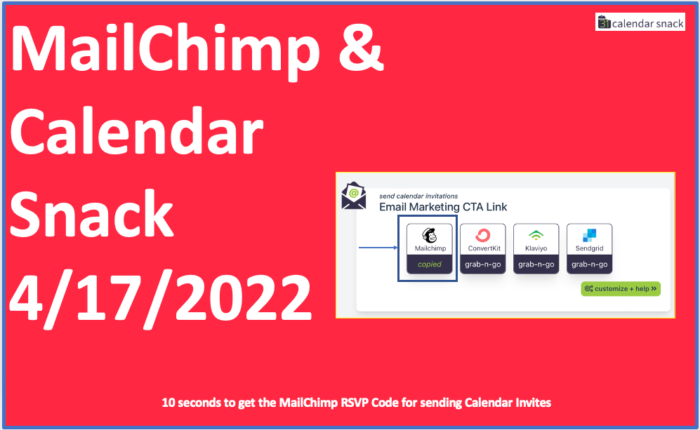 MailChimp RSVP Button for sending calendar invites in 30 seconds