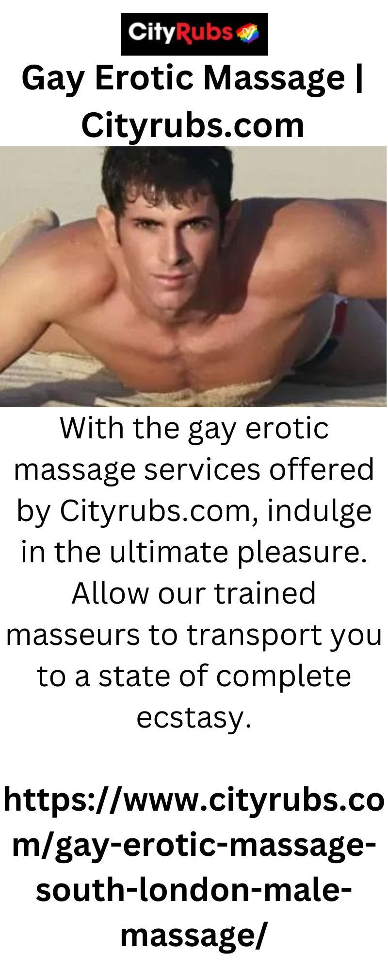 Unlocking the Bliss: The Art of Male-to-Male Massage | by City Rubs | Jun,  2024 | Medium