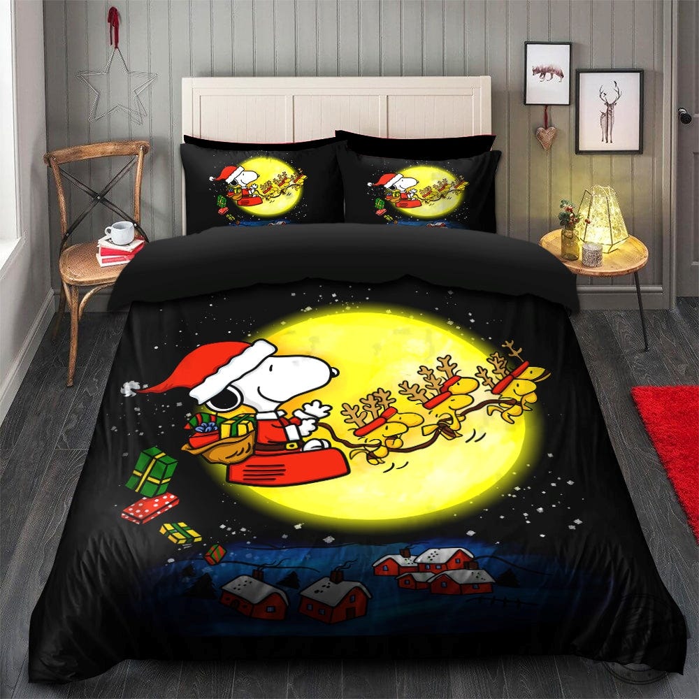 Cartoon Snoopy Friends Bedding Set Duvet Cover Set Bedroom Set Bedlinen 3D The Peanuts Cartoon
