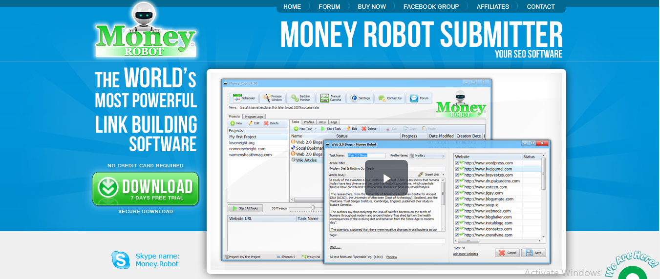 money robot submitter free download