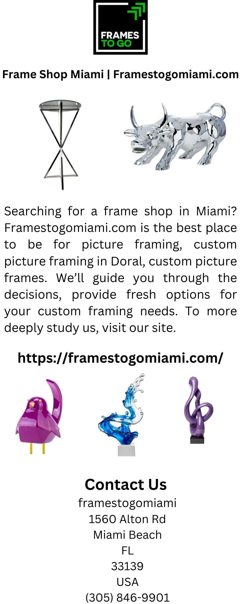 Picture Framing Miami Zanegreen Medium