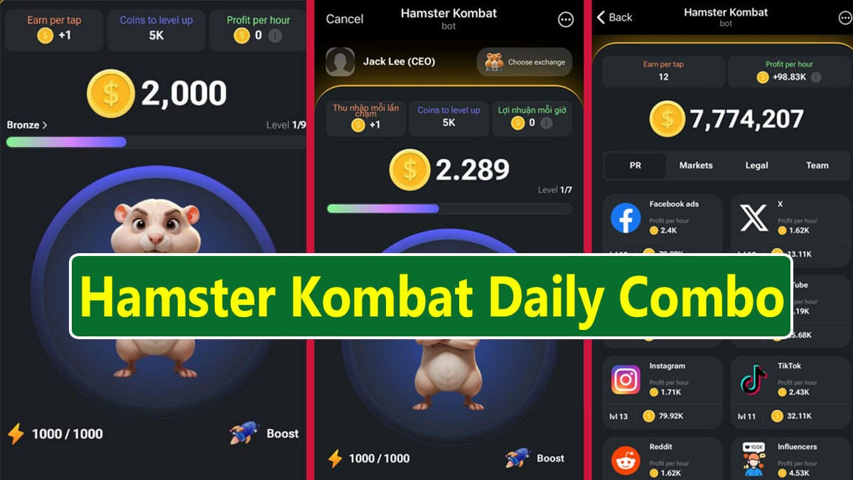 Hamster Kombat Daily Combo — Daily Updated Cards | by thetrendsman ...