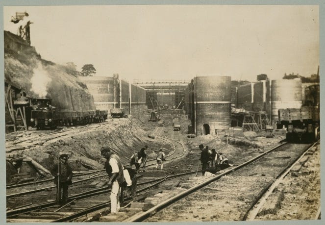 Men working on railway lines