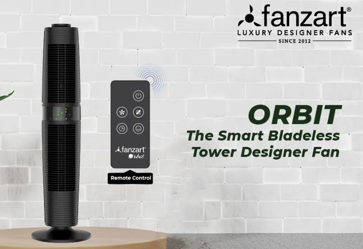 Fanzart Fans Launches Orbit The Smart Bladeless Tower Designer Fan in