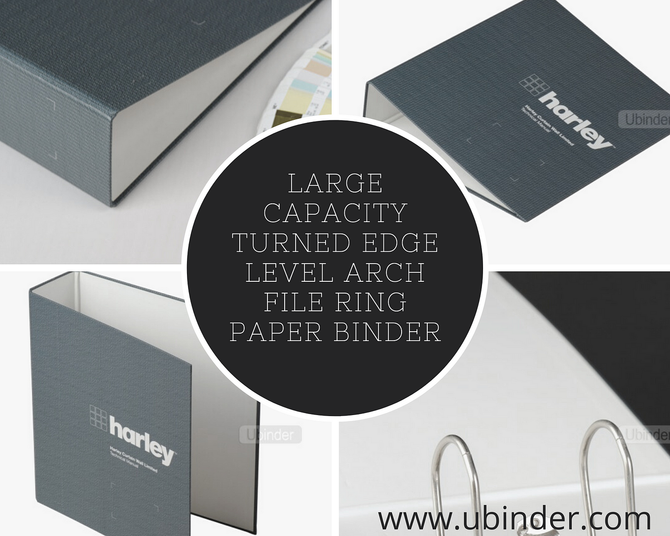 A4 Easel 3 Ring Binder in Black Ubinder Medium