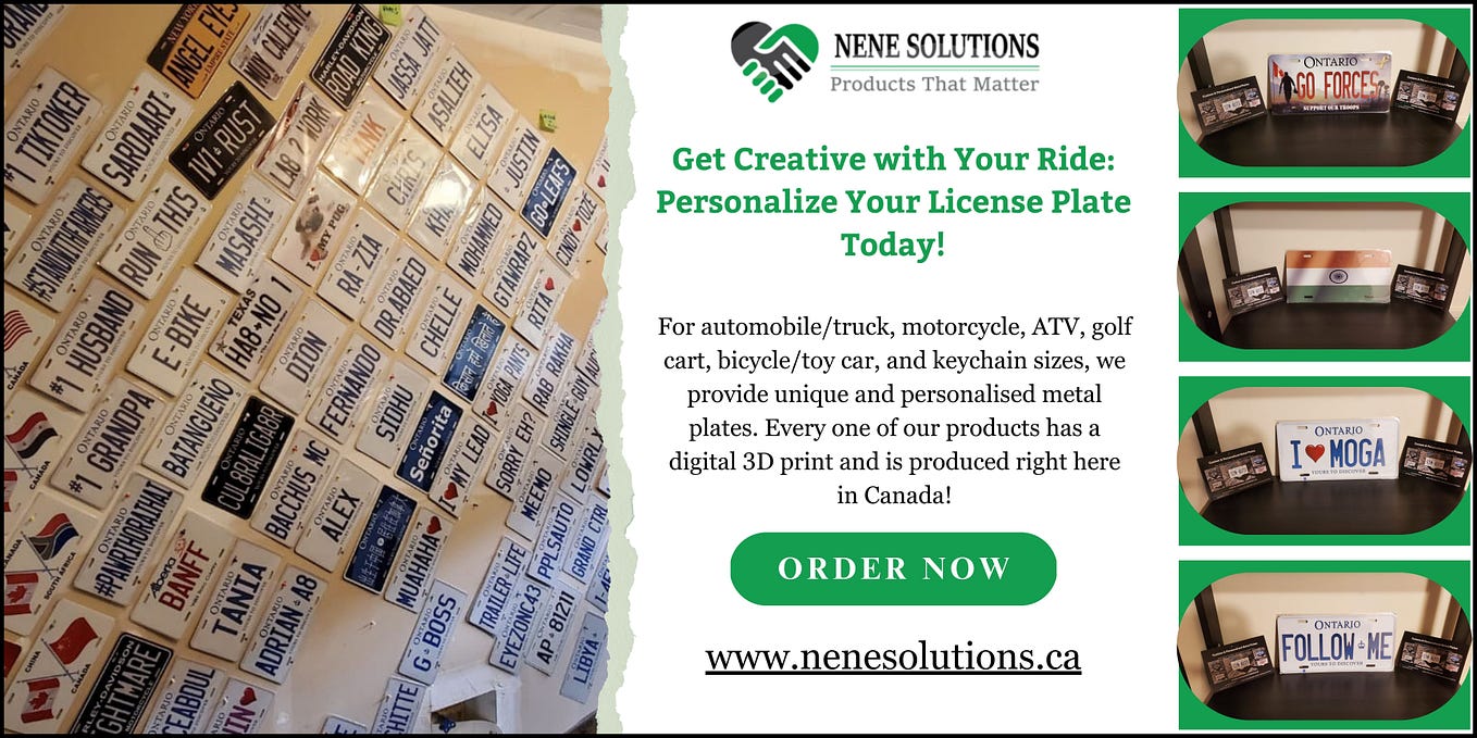 Personalized Plates Ontario — Nene Solutions Nenesolutions Medium