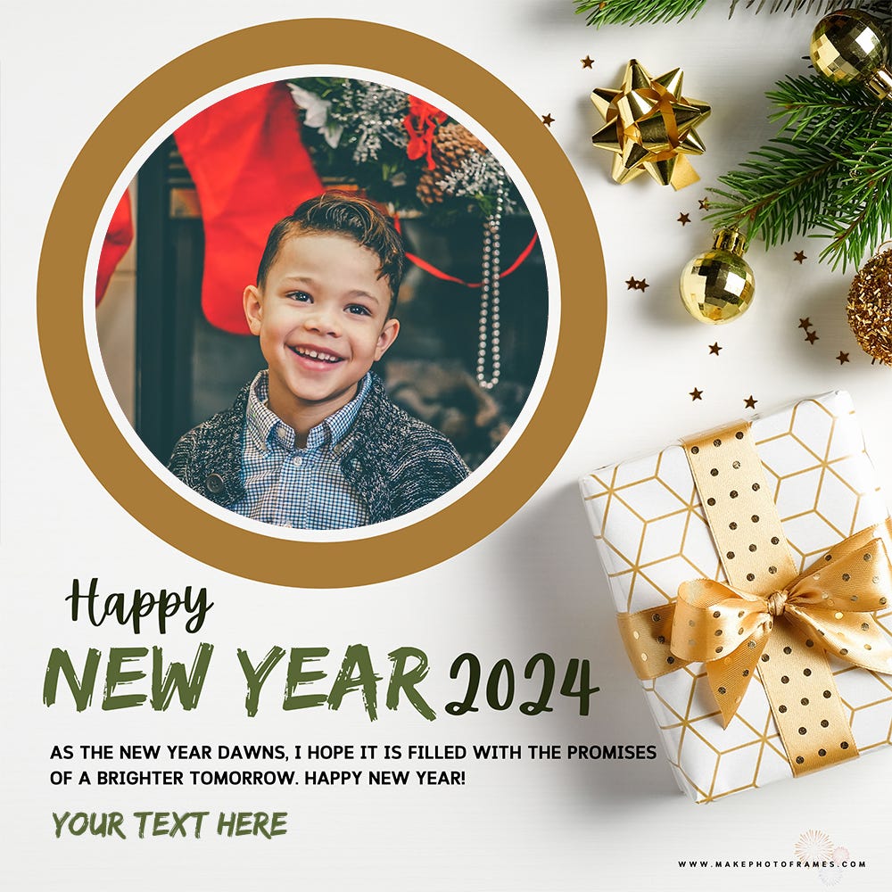 Happy New Year 2024 Cake Images With Name And Photo makephotoframes