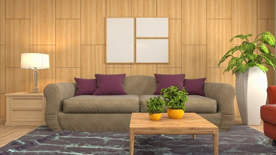 How To Make a Rustic Living Room With a Wooden Sofa Set by SKF Decor
