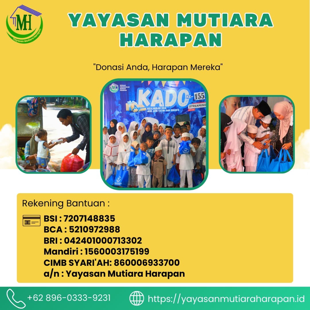 MEMBANGUN RUMAH DI SURGA, CALL 0895415469536,Yayasan Mutiara Harapan