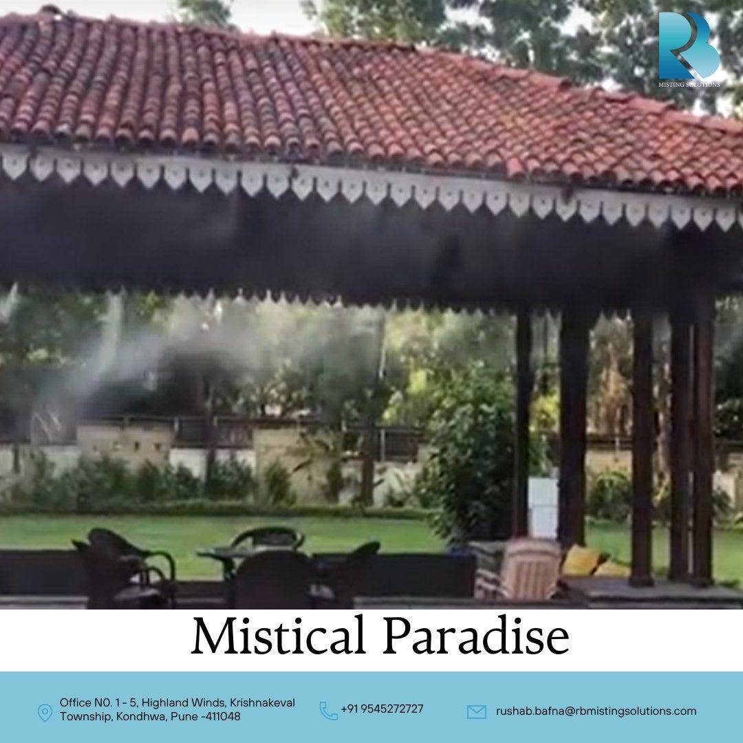 outdoor mist cooling system pune india Rbmistingsolutions Medium