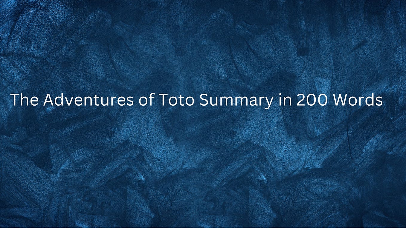 The Adventures of Toto Summary in 200 Words