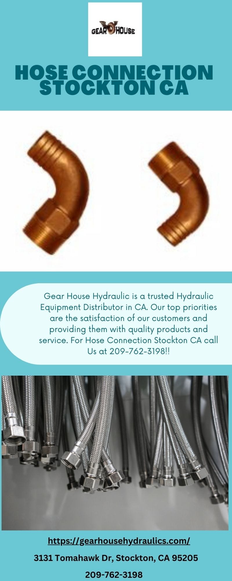 Hose Connection Stockton CA — Gear House Hydraulics