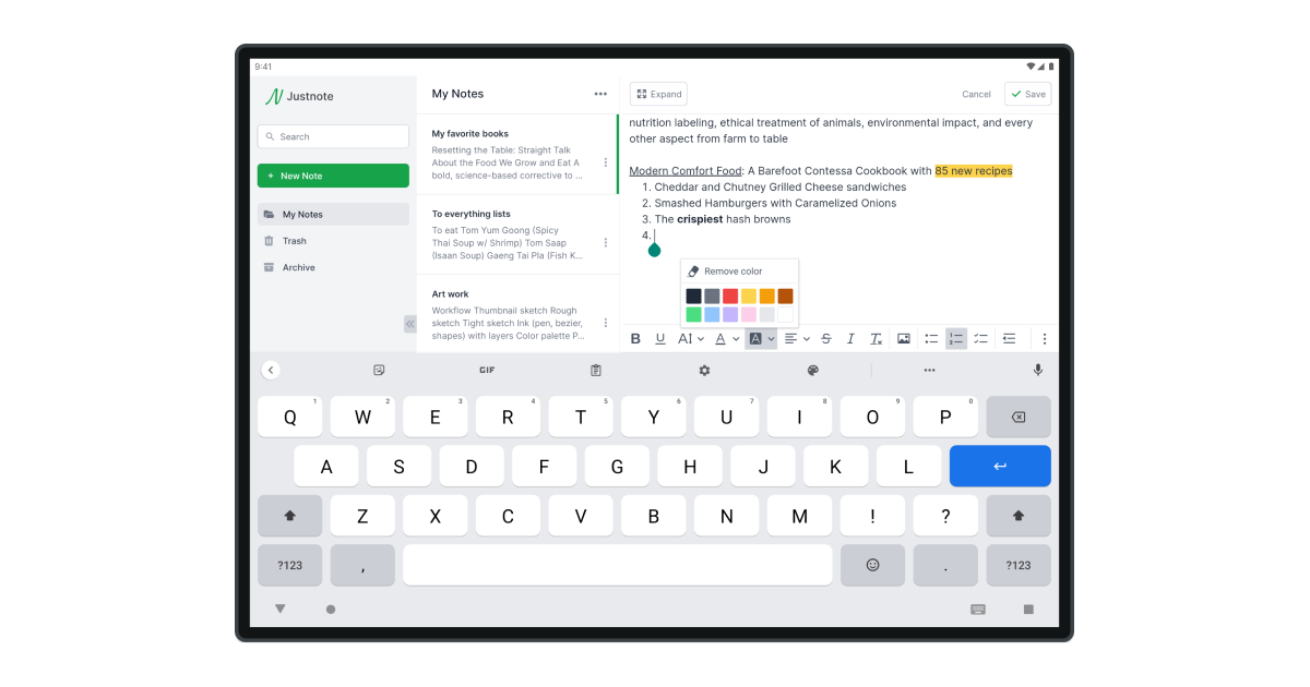 Braindump everything. Justnote is a free notetaking app with… by