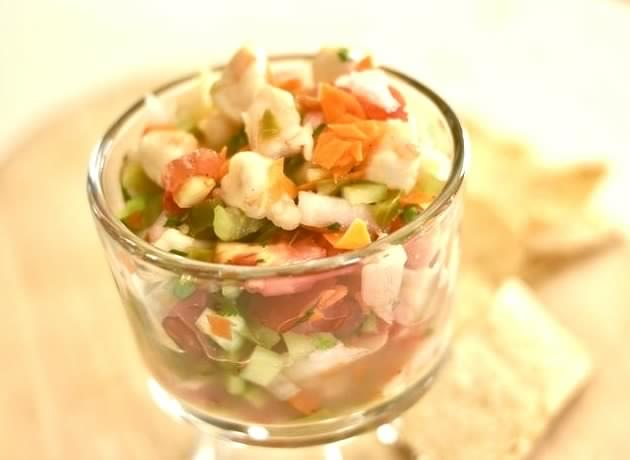 Appetizers and Snacks — Ceviche — Shrimp Ceviche Baja Style