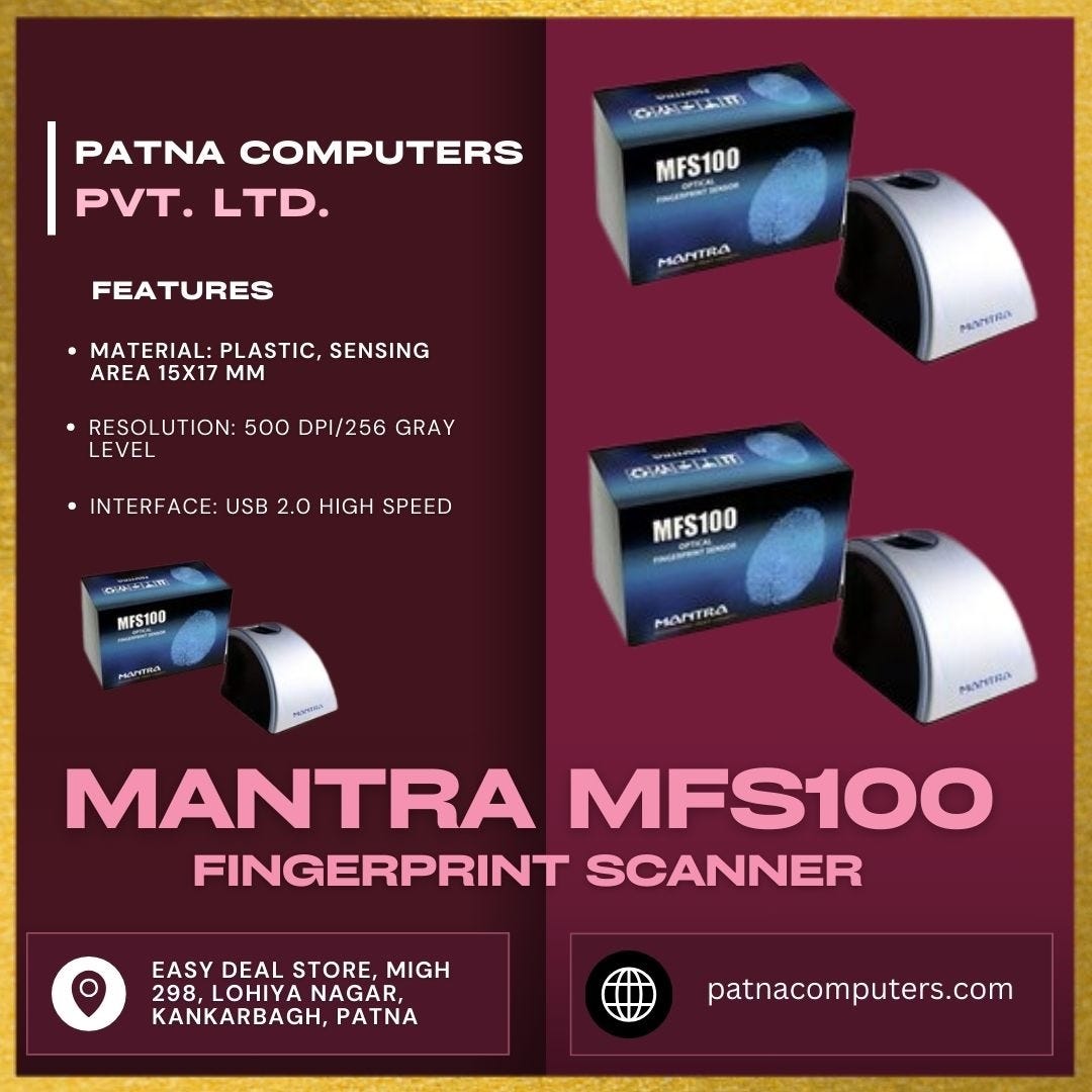 Mantra MFS100 Biometric Single Fingerprint Scanner Online Patna