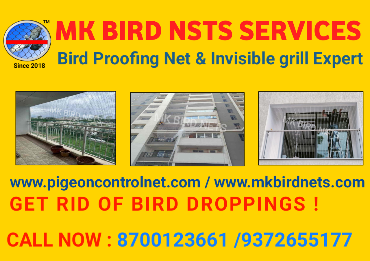 Best Bird Netting Service Provider in Gurgaon 8700123661 anti Pigeon Net  installation, by MK BIRD NETS SERVICES
