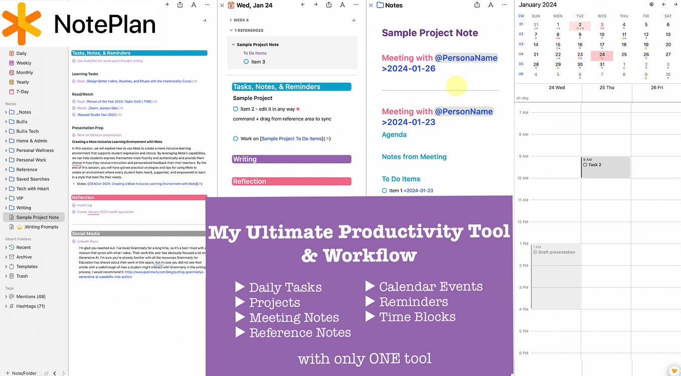 My Ultimate Productivity Tool & An Updated Workflow for 2024: Plan with Me in NotePlan