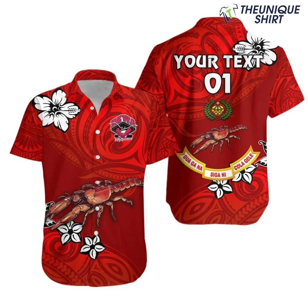 Personalized Fiji Rewa Rugby Union Short Sleeve Hawaiian Shirt | by ...