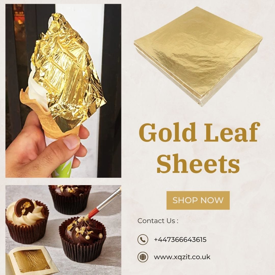 24 Karat Edible Gold Leaf Sheets