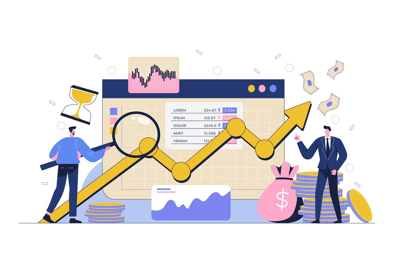 Search for a stock to start your analysis visual data 2