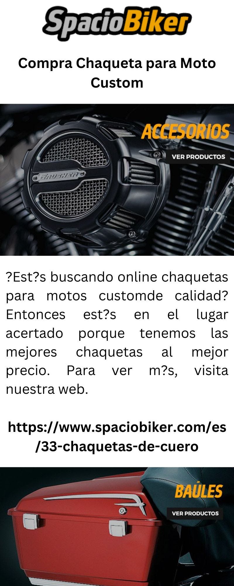 Accesorios personalizados exclusivos para cada estilo SpacioBiker