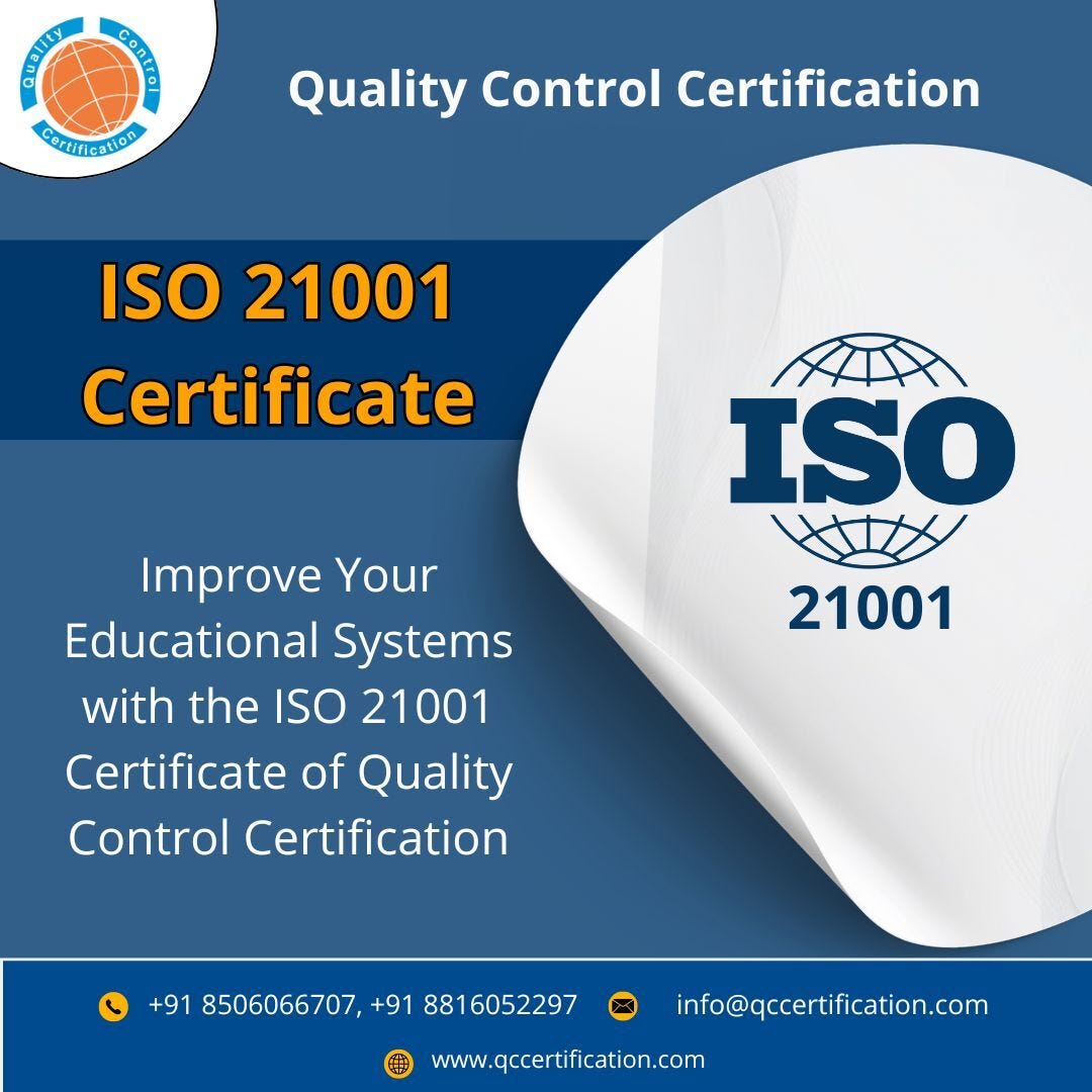 ISO 21001 Certificate | Quality Control Certification - Vaibhav ...