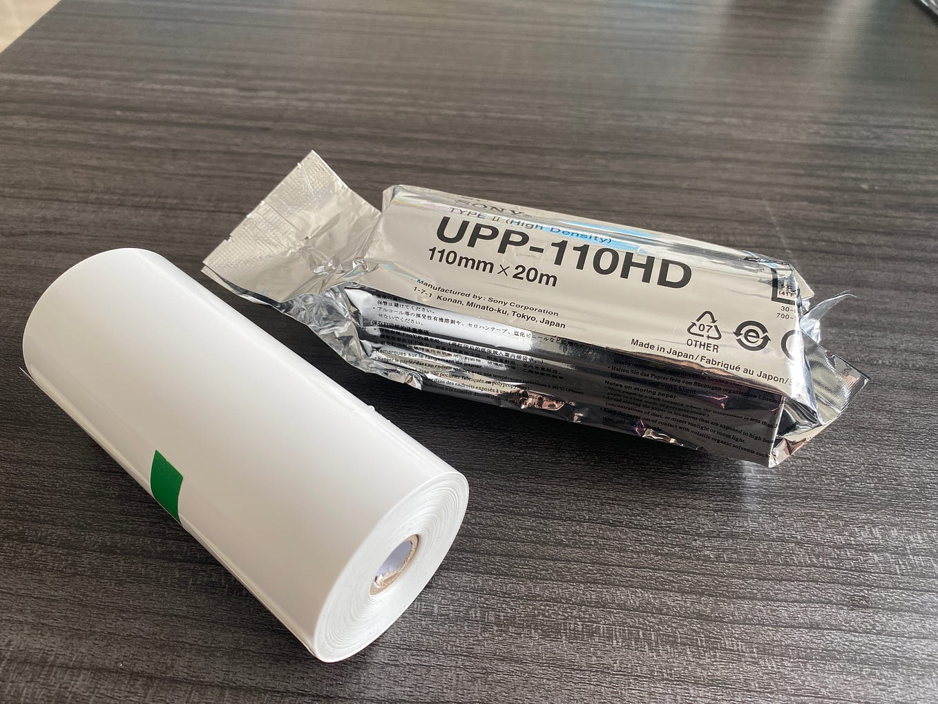 Original Sony ultrasound thermal paper, Type I, UPP110S SONY
