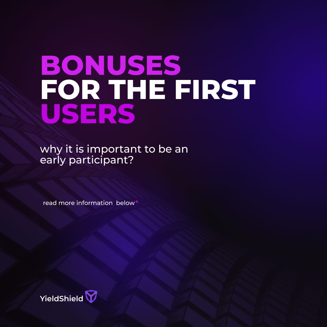 BONUSES FOR THE FIRST USERS.