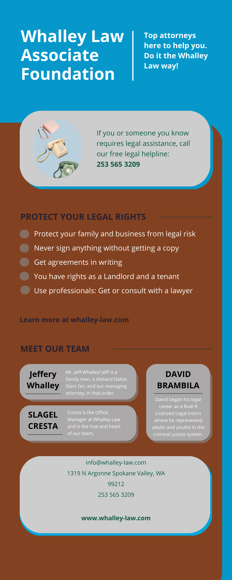 Whalley Law provides legal services for family law, personal injury, and estate planning in