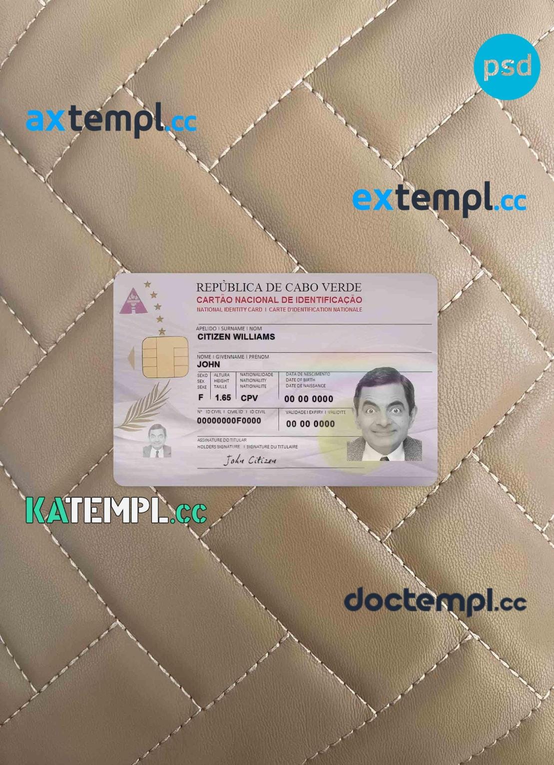 Cyprus ID card editable PSD files, scan and photo taken image, 2 in 1 ...