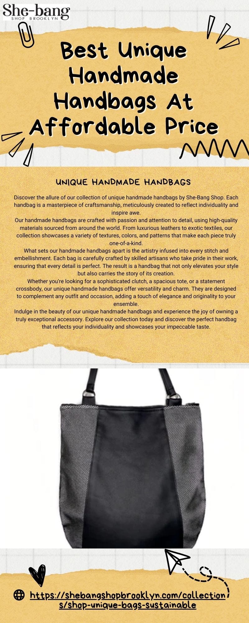 SHE-BANG Shop | Unique Handbags | Sustainable + Handmade