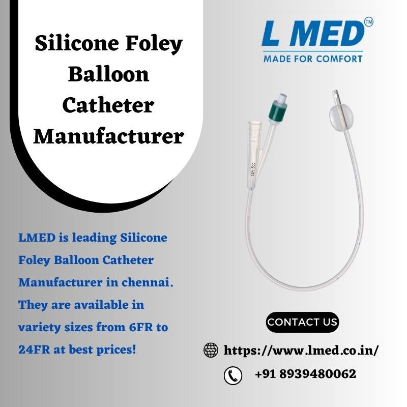 Silicone Foley Balloon Catheters | Silicone Foleys Catheter - lmed lmed ...