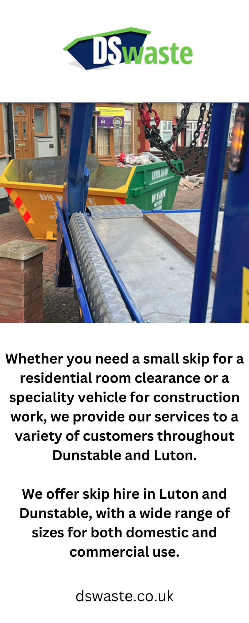 2 Yard Skip Luton Dswaste.co.uk DS WASTE Medium