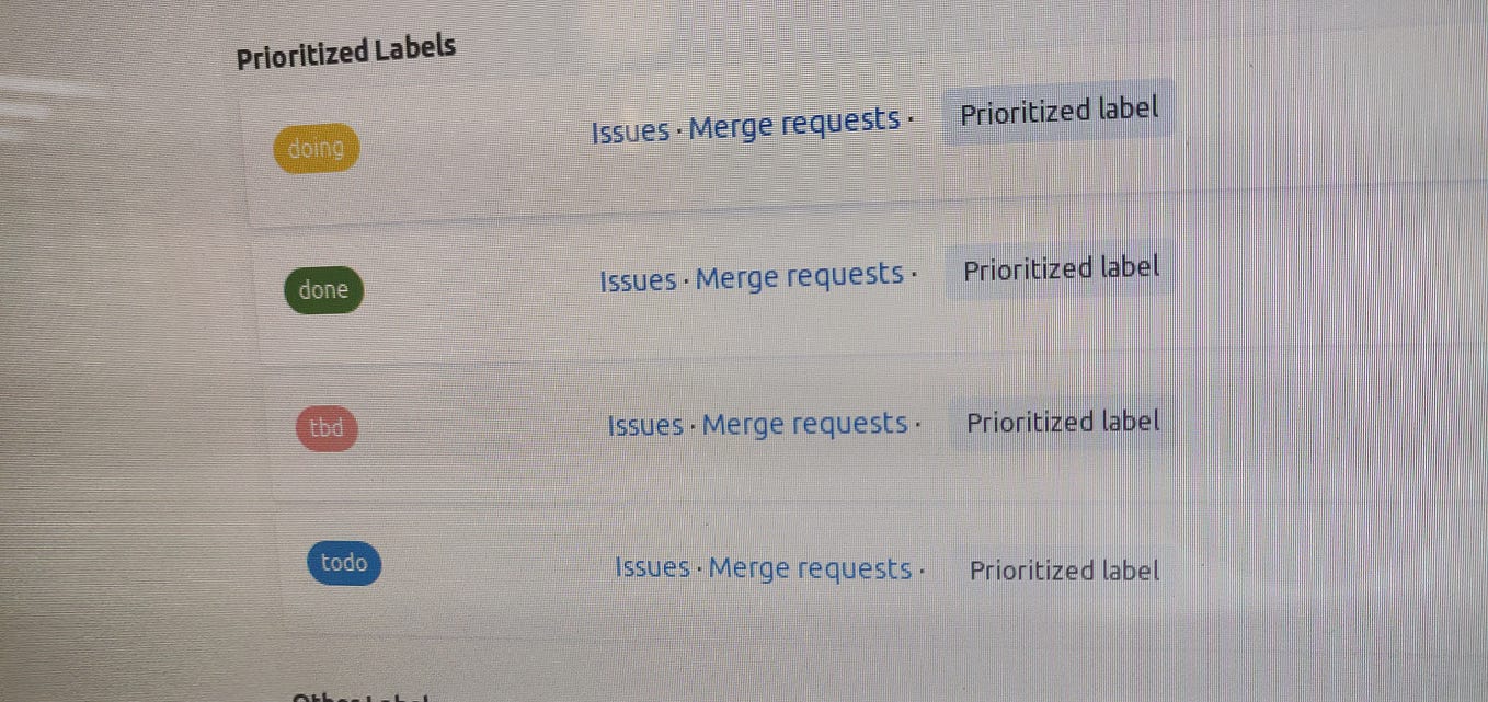 How to add a custom set of issue Labels to Gitlab CE