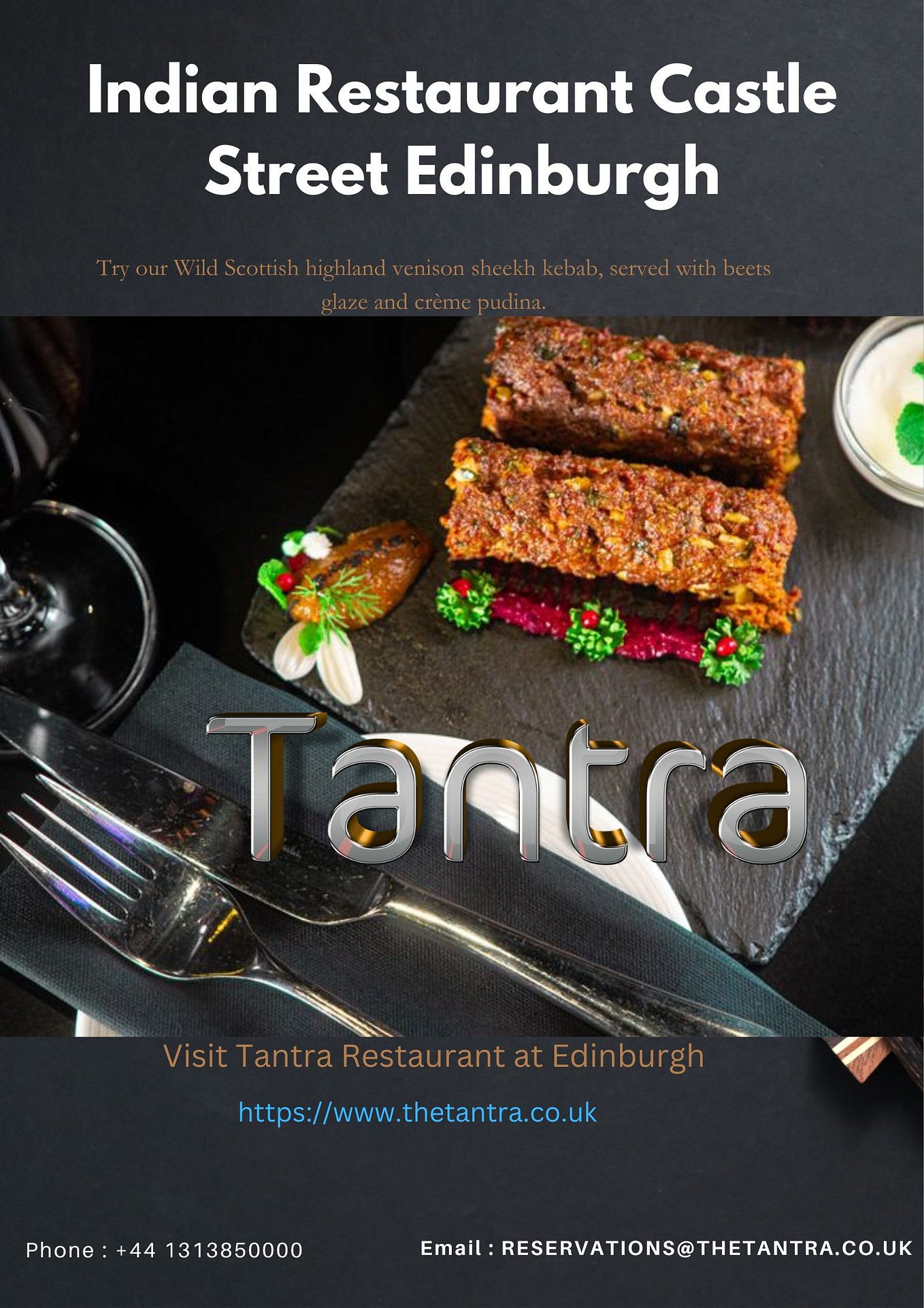 Food and cocktails Edinburgh Tantra Medium