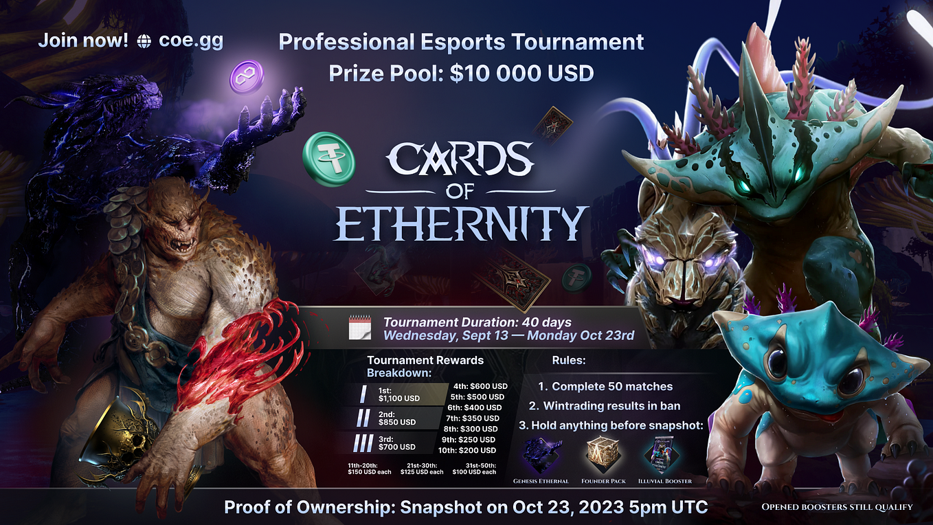 $10 000 USD Prize Pool in Cards of Ethernity Esports Grand Tournament
