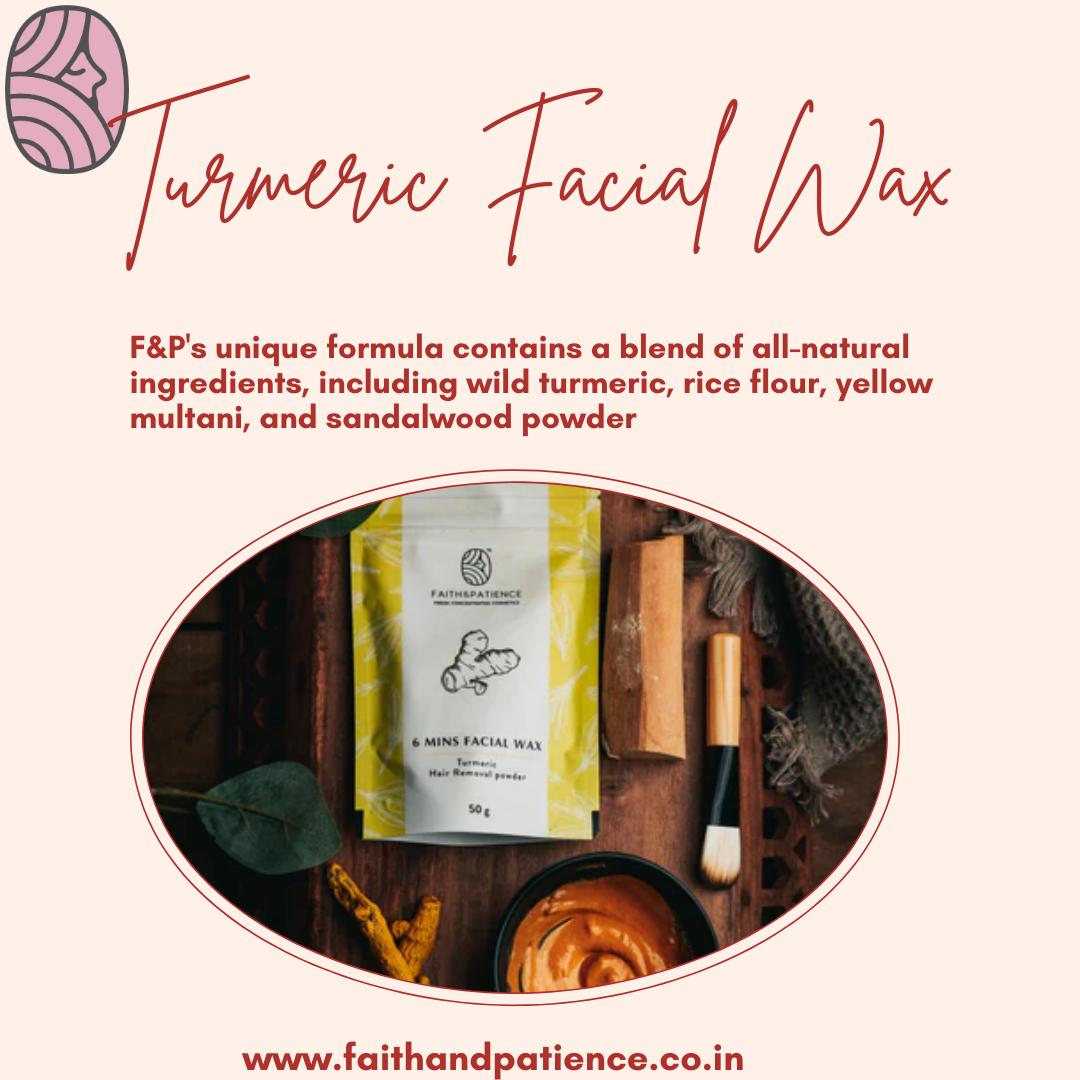 Does turmeric facial wax powder leave any residue on the skin Faith And Patience Medium