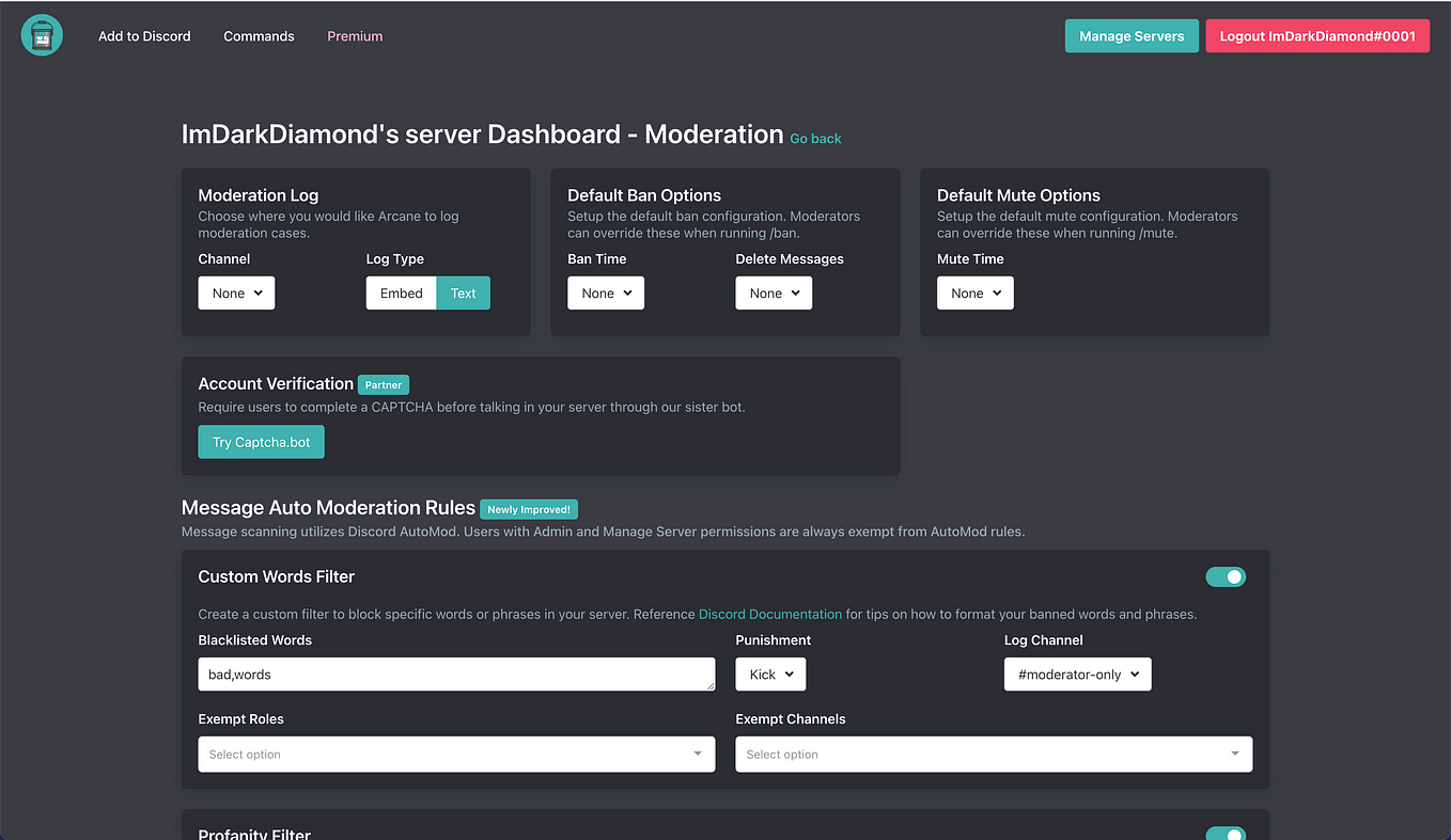 Arcane AutoMod Updates. On June 16th, 2022, Discord released… | by  ImDarkDiamond | Privy.gg | Medium