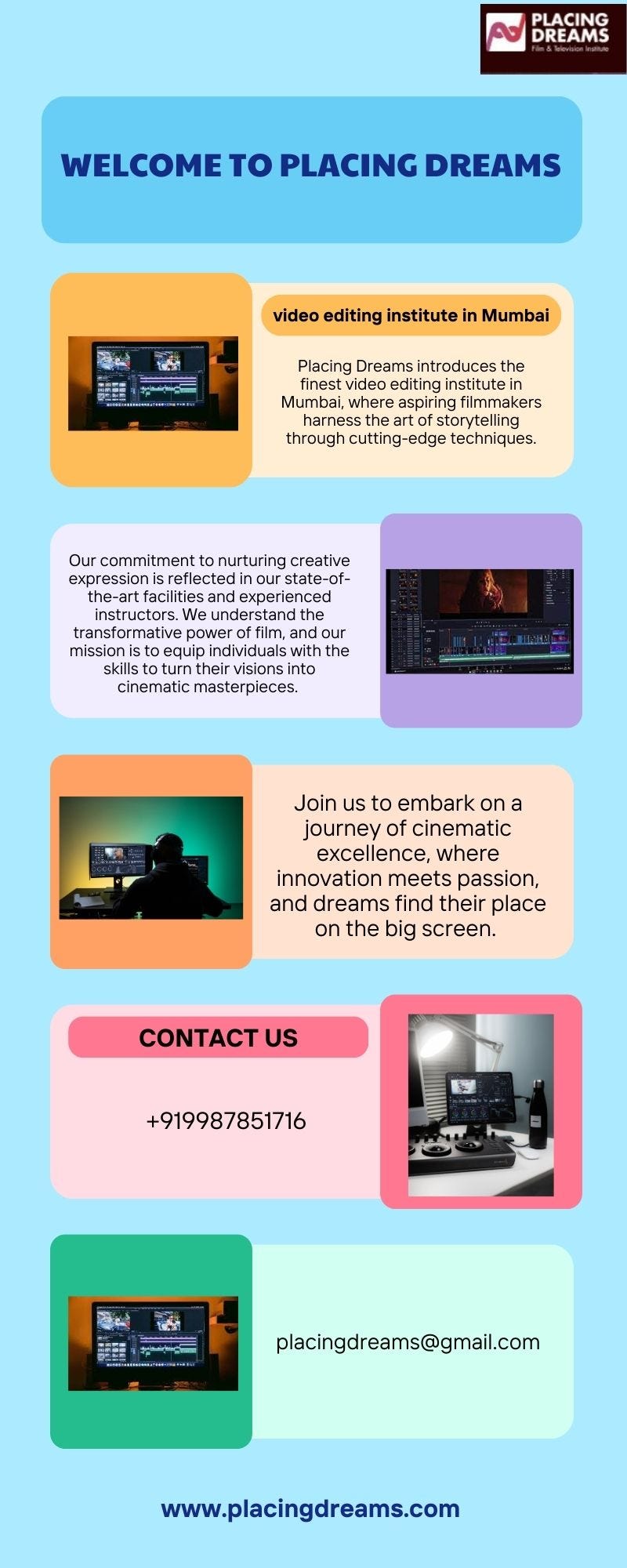 Best Video Editing School in Mumbai Placing Dreams Placing Dreams