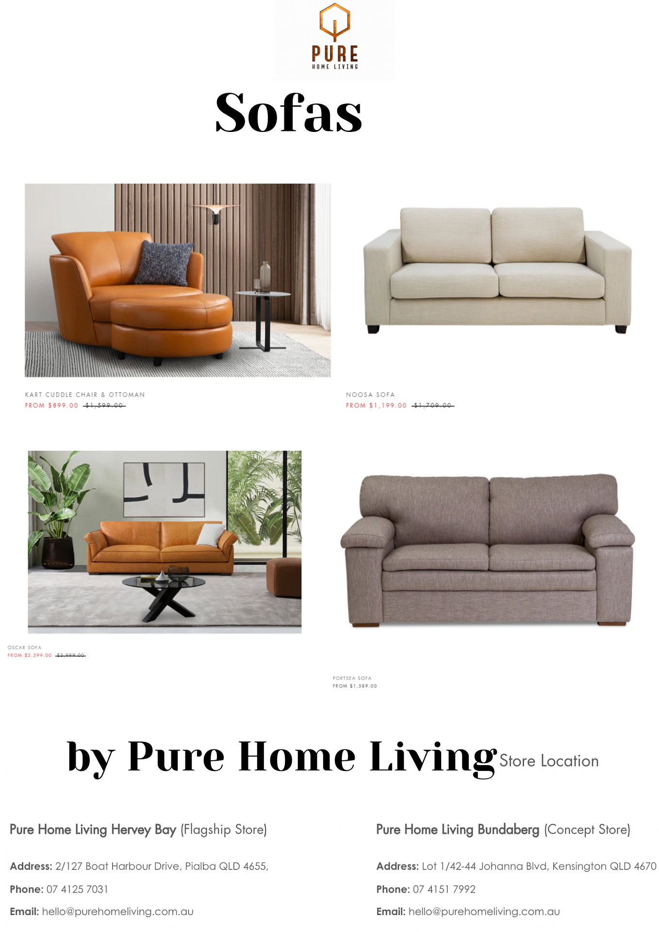 Get premium Furniture from the best Furniture Store in Australia Pure