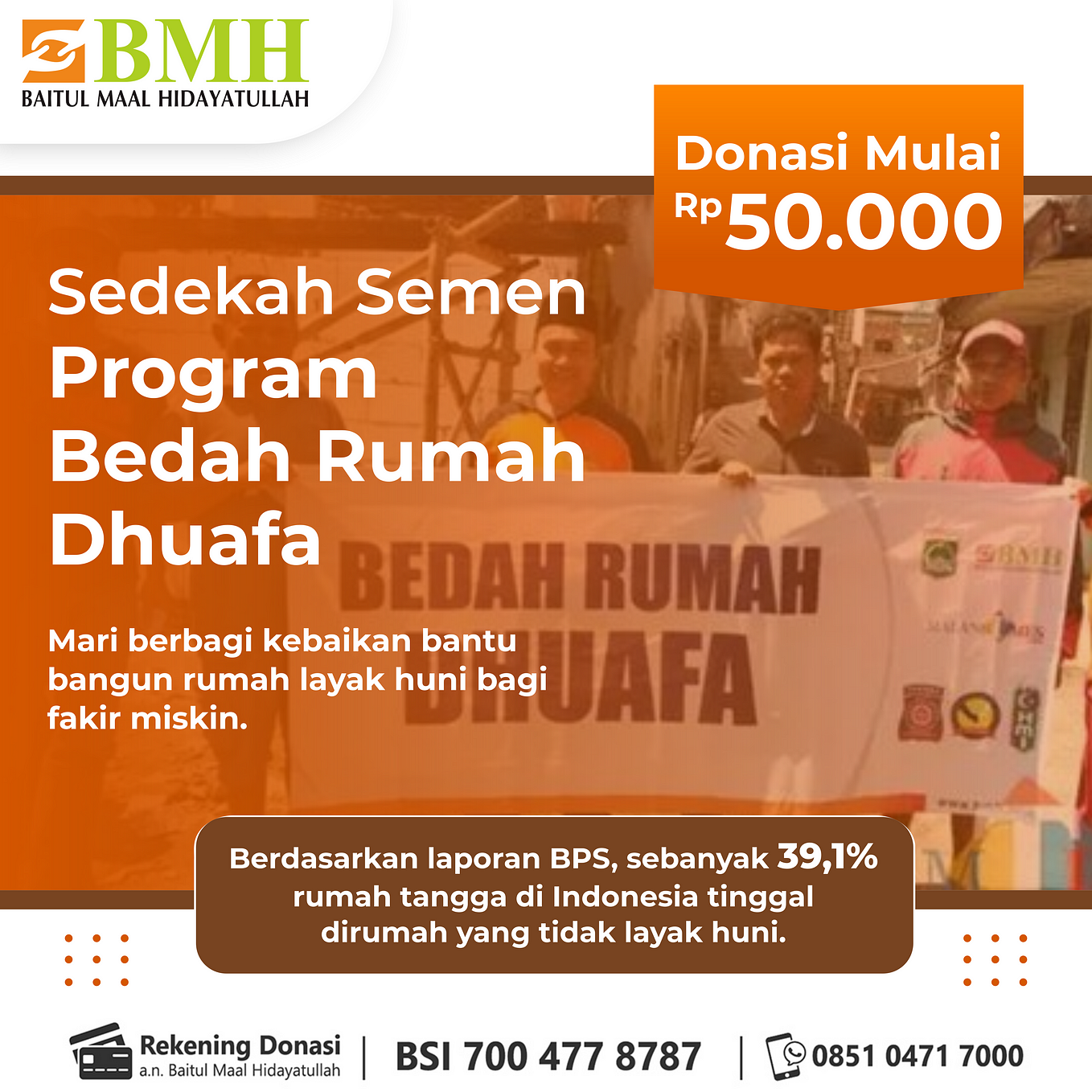 PAHALA JARIYAH Call 0851 0471 7000 Program Bedah Rumah BMH Baitul 