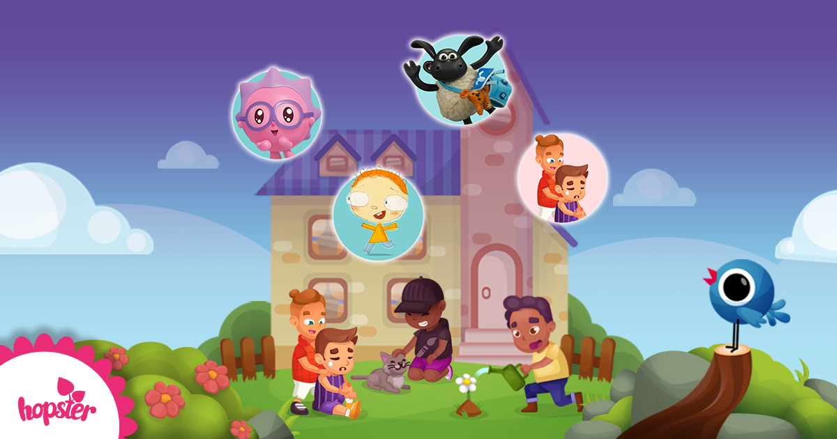 The ‘Caring Boys’ theme in kids learning app Hopster