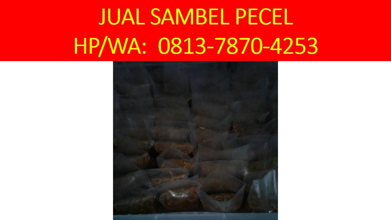 distributor sambel pecel instan, agen distributor sambel pecel ...