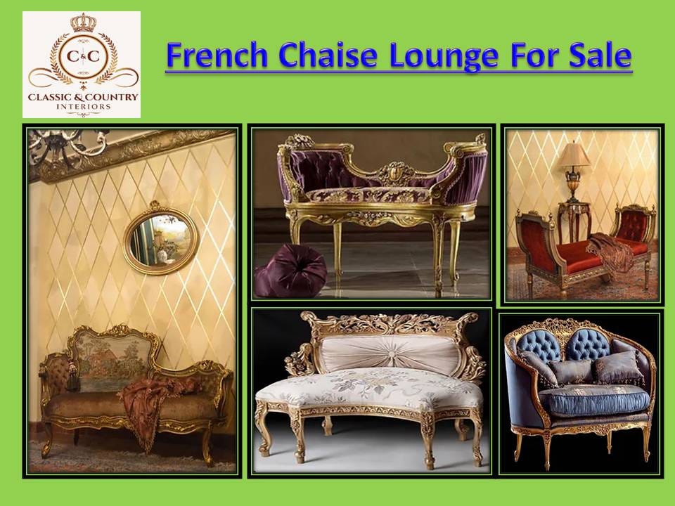 French Chaise Lounge For Sale by ccountryinteriors123 Jan, 2024