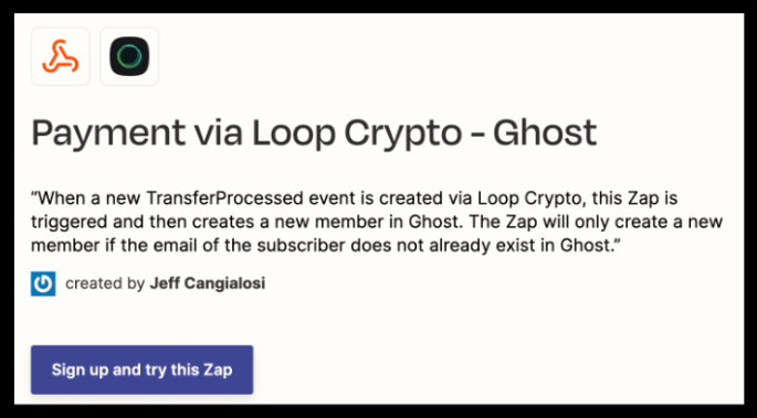 Ghost + Crypto Payments