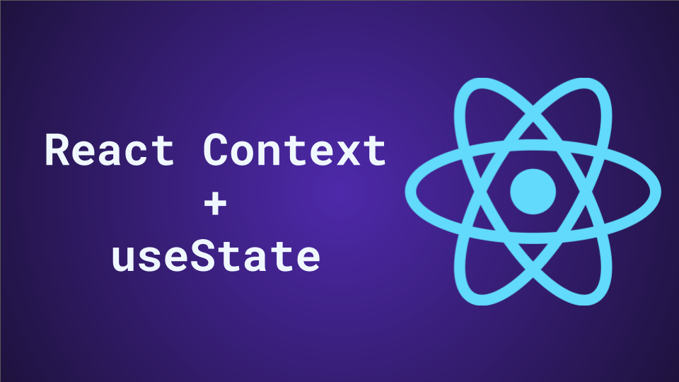 React Context plus useState with the React logo
