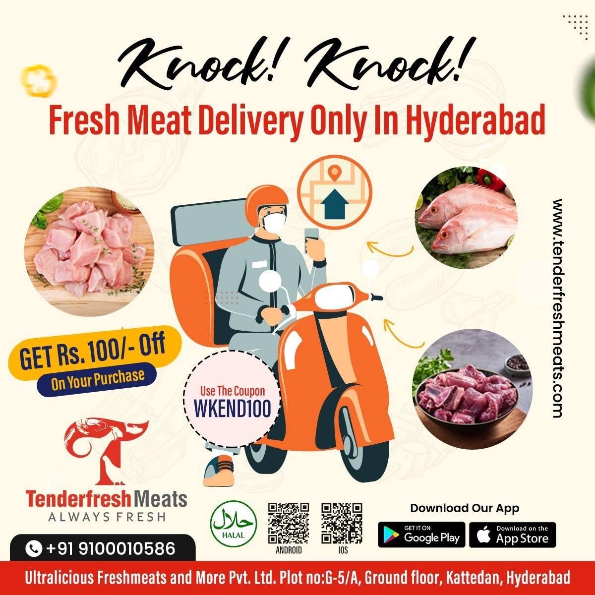 Best Meat Delivery App In Hyderabad Tender Fresh Meats by Tender