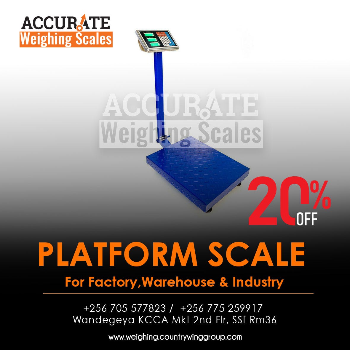 Digital light weight platform weighing scales 100kgs